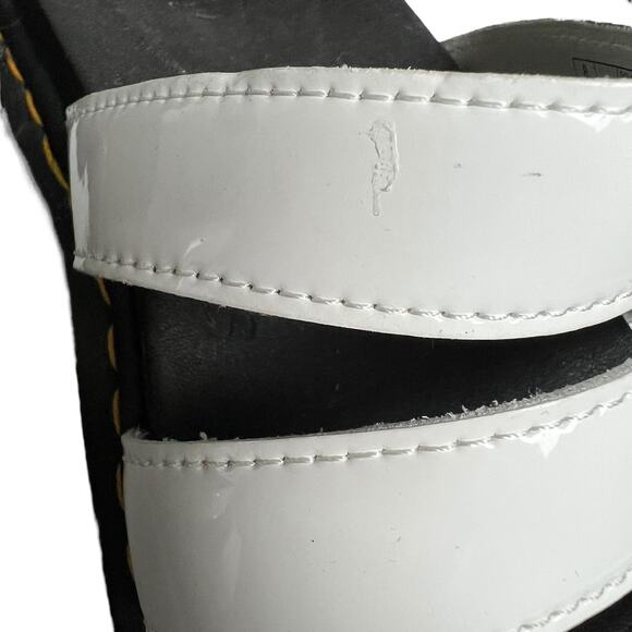 Dr.‎ Martens Blaire Platform Sandals White Patent Leather Women's 10 EU 42 Shoes - Picture 11 of 16